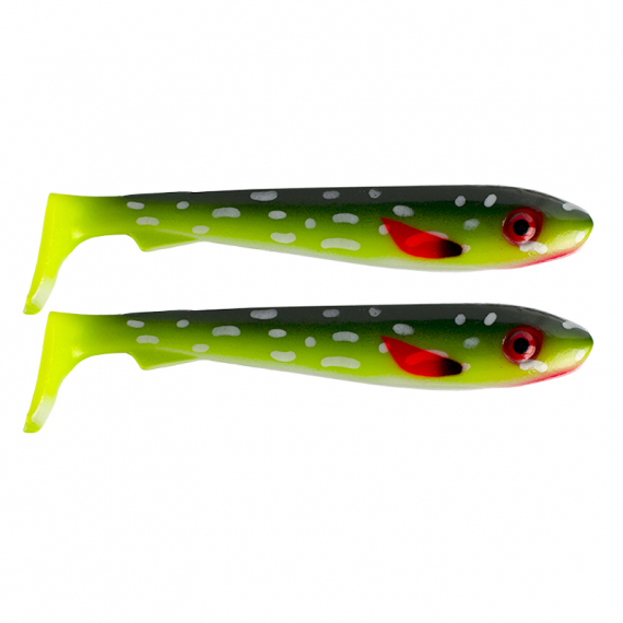 McRubber 21cm (2-pack) - Söder White Spotted Hotpike in the group Lures / Softbaits / Pike Softbaits at Sportfiskeprylar.se (ZS101968)
