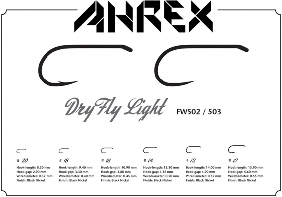 Ahrex FW502 - Dry Fly Light in the group Hooks & Terminal Tackle / Hooks / Fly Tying Hooks at Sportfiskeprylar.se (afw502-1r)
