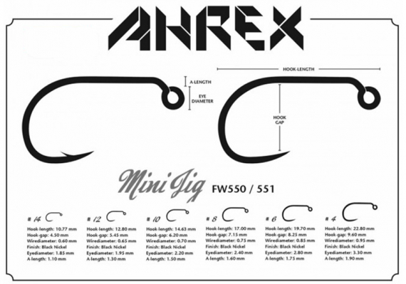 Ahrex FW550 - Mini Jig in the group Hooks & Terminal Tackle / Hooks / Fly Tying Hooks at Sportfiskeprylar.se (afw550-1r)