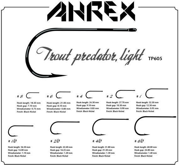 Ahrex TP605 Trout Predator Light 12-pack in the group Hooks & Terminal Tackle / Hooks / Fly Tying Hooks at Sportfiskeprylar.se (atp605-6r)