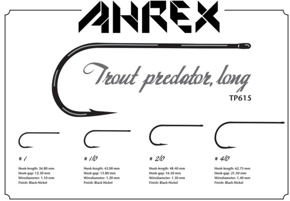 Ahrex TP615 Trout Predator Long 10-pack in the group Hooks & Terminal Tackle / Hooks / Fly Tying Hooks at Sportfiskeprylar.se (atp615-1r)