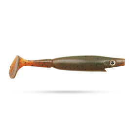 Piglet Shad 10cm (6-pack) - Motor Oil Pepper