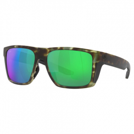 Costa Del Mar Bloke Sunglasses Matte Black / Green Mirror