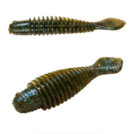 Blackfin Dreambug 7cm, (5pcs) - Green Pumpkin Blue Flake