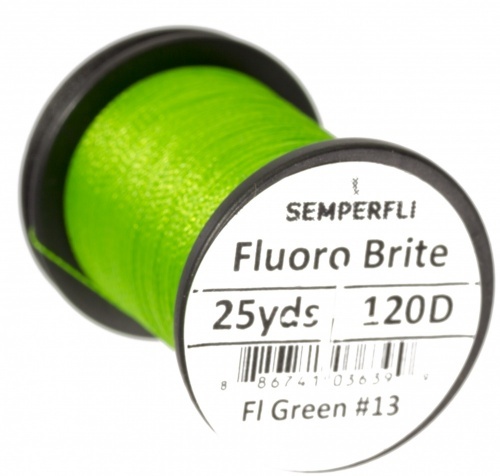 Semperfli Fluoro Brite - Green in the group Hooks & Terminal Tackle / Fly Tying / Fly Tying Material / Tying Thread at Sportfiskeprylar.se (sem-glo-grr)