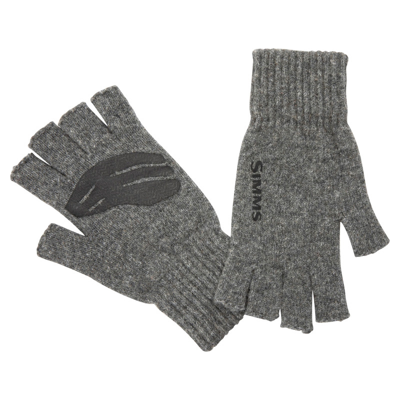 Simms Wool ½ Finger Glove Steel | Sportfishtackle.com