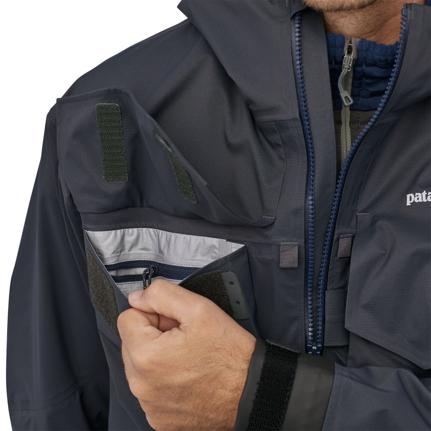 Patagonia M's SST Jacket Smolder Blue | Sportfishtackle.com