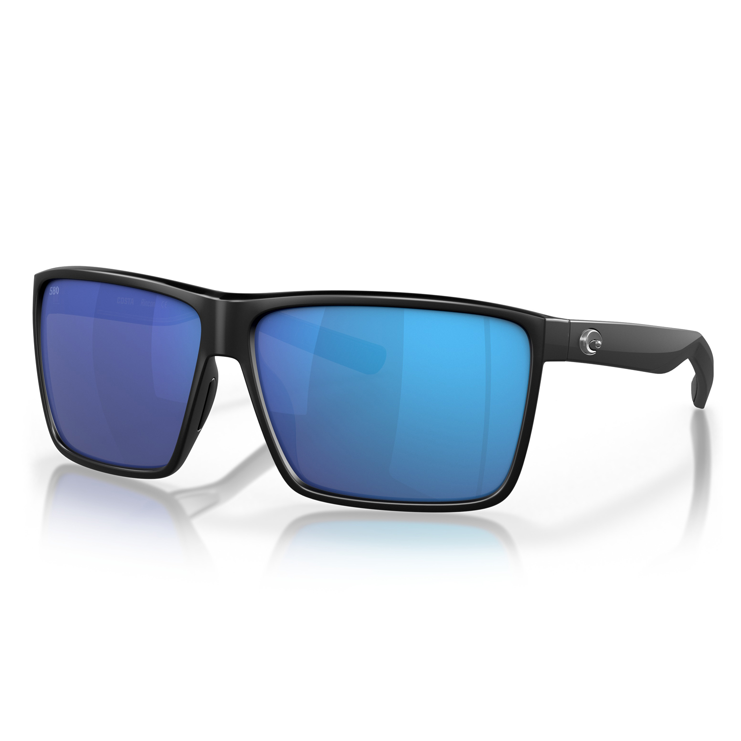 Costa Rincon Matte Black Blue Mirror 580P | Sportfishtackle.com