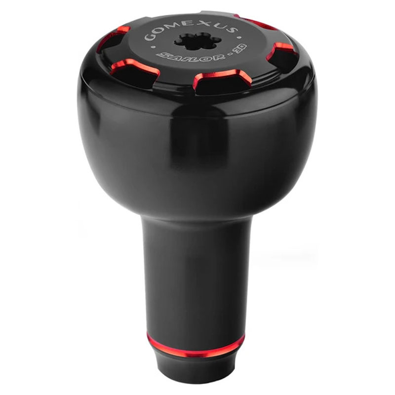 Gomexus Handle Knob Aluminium For Spinning Reel - Black/Red