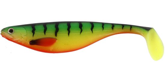 Westin ShadTeez, Esca In Gomma Morbida A Forma Di Pesce Con Coda A Pagaia - Perfetta Per Luccio, Lucioperca E Pesce Persico - Color Crazy Firetiger, 9 Cm