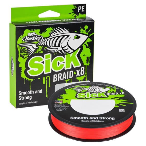 Berkley Sick Braid Red 150m - 0.10mm