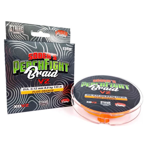 PerchFight Braid X8V2. 0.12mm/8kg - 135m, Fluo Orange