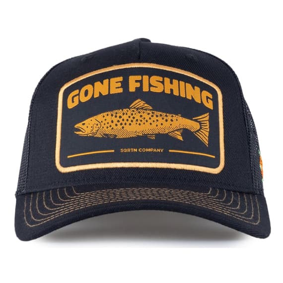 SQRTN Trout Trucker Cap Black