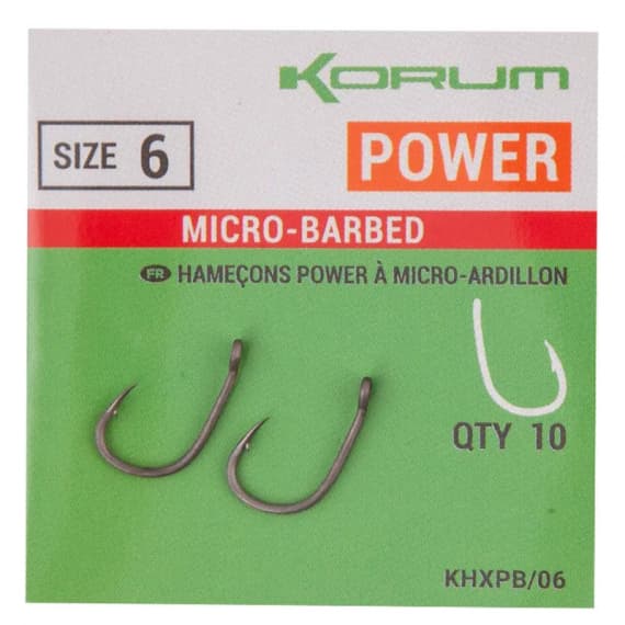 Korum XPERT Power Micro Barbed Hooks - #8