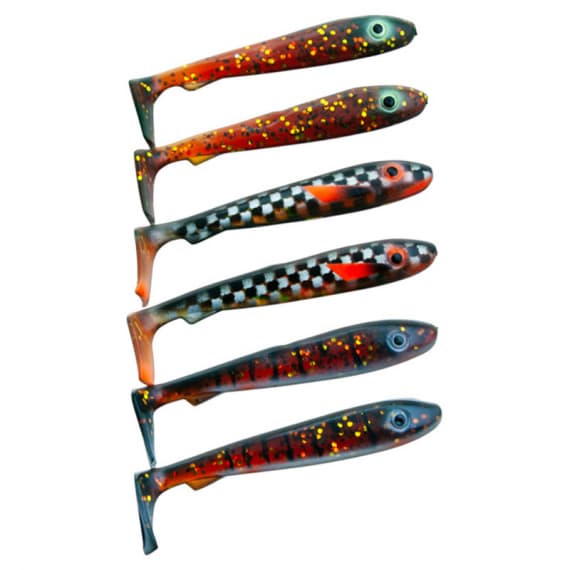 Svartzonker McRubber Bass 8cm Mix (6pcs) - Motoroil