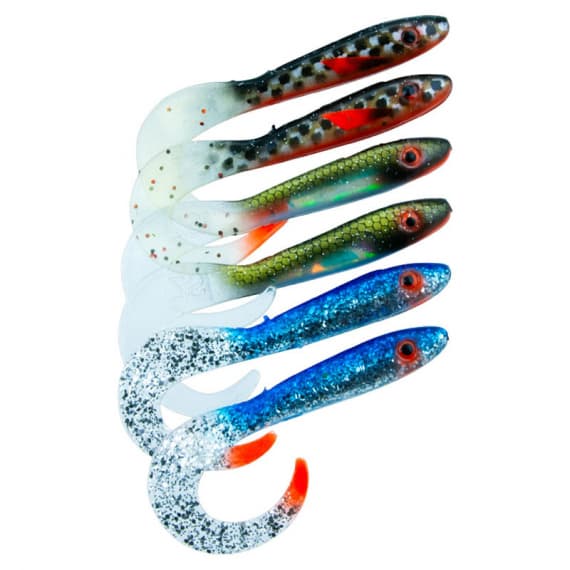 Svartzonker McRubber Tail 11cm Mix (6pcs) - Clear Sky