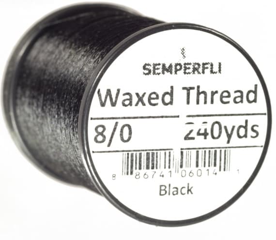 Semperfli Waxed Thread 8/0 - Black