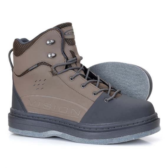 Vision Koski Wading Shoes Felt Sole Brown