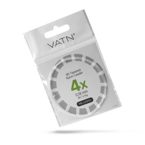 VATN Trout Pre-Looped Tapered Leader 9' - 0X 0,28mm