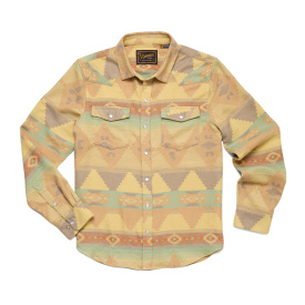 Howler Bro's Sheridan Flannel Mitla Motifs Old Gold
