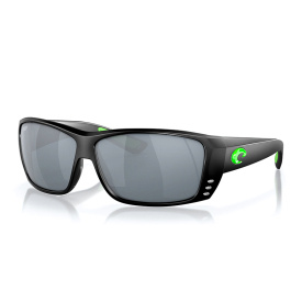 Costa Cat Cay 200 Matte Black/Electric Green Gray Silver Mirror 58