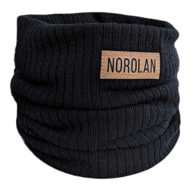 Norolan Merino Wool Tube Scarf - Black One-Size