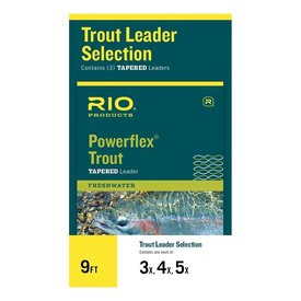 Rio Powerflex Trout Taperad Leader 9ft 3-Pack 4X/5X/6X