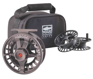 Lamson Remix Fly Reel With 2 Spare Spools Smoke