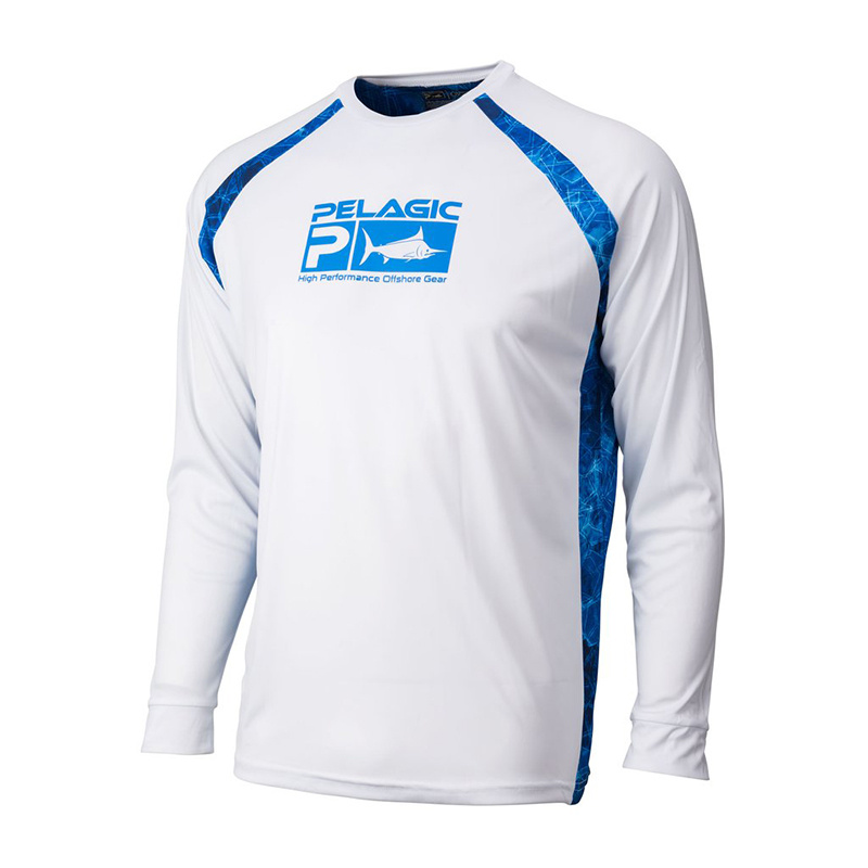 Pelagic Vaportek Sideline Hexed White T-Shirt