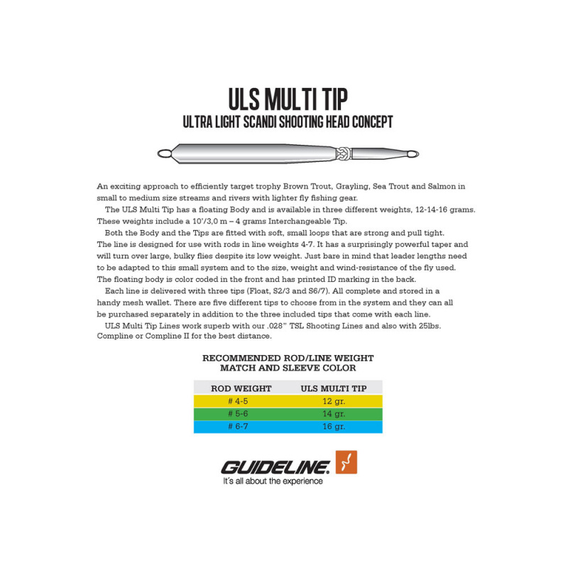 Guideline ULS Multi Tip Float #7/8 18g