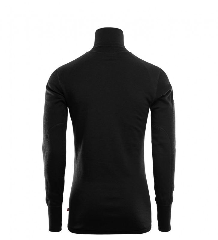 Aclima DoubleWool Polo Shirt Zip Man Jet Black/Marengo