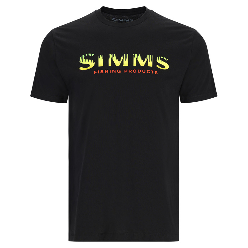 Simms Logo T-Shirt Black/Neon