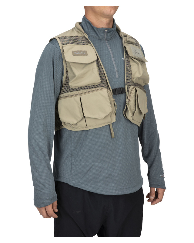 Simms Tributary Vest Tan | Sportfishtackle.com