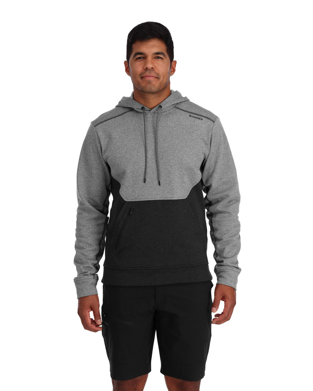 Simms CX Hoody Steel Heather/Black Heather | Sportfishtackle.com
