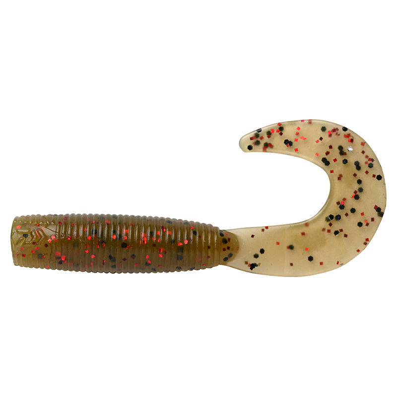 Curly Tail Grub Worm Mixed Soft Plastics Lure Fishing Tackle Bait Jig Head 5cm 