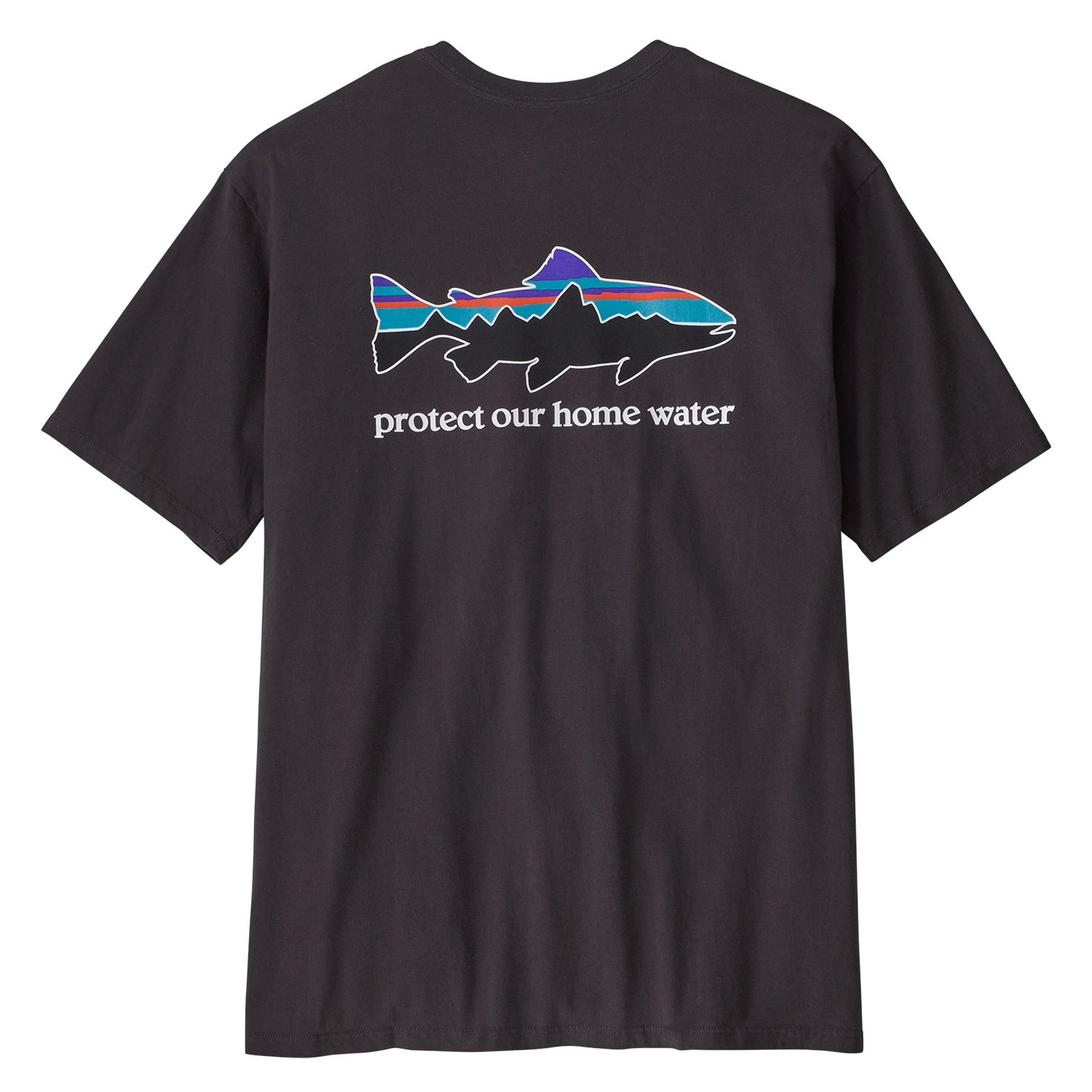 Patagonia M's Home Water Trout Organic T-Shirt Ink Black |  Sportfishtackle.com