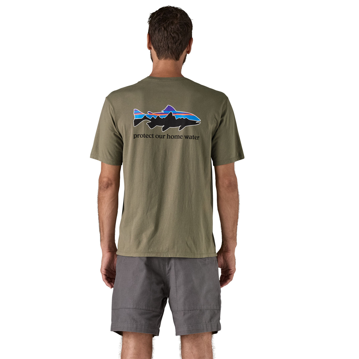 Patagonia M's Home Water Trout Organic T-Shirt River Rock Green