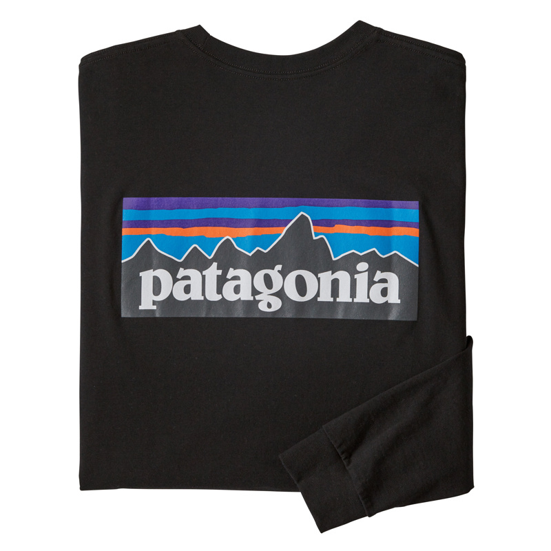 Patagonia M\'s L/S P-6 Logo Responsibili-Tee Black