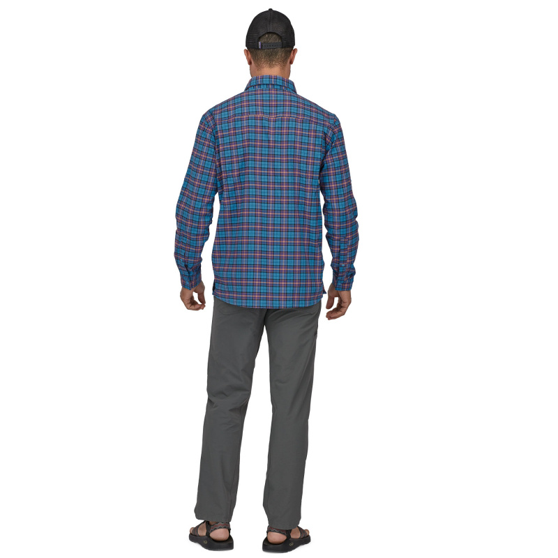 Patagonia M's Early Rise Stretch Shirt On the Fly: Anacapa Blue