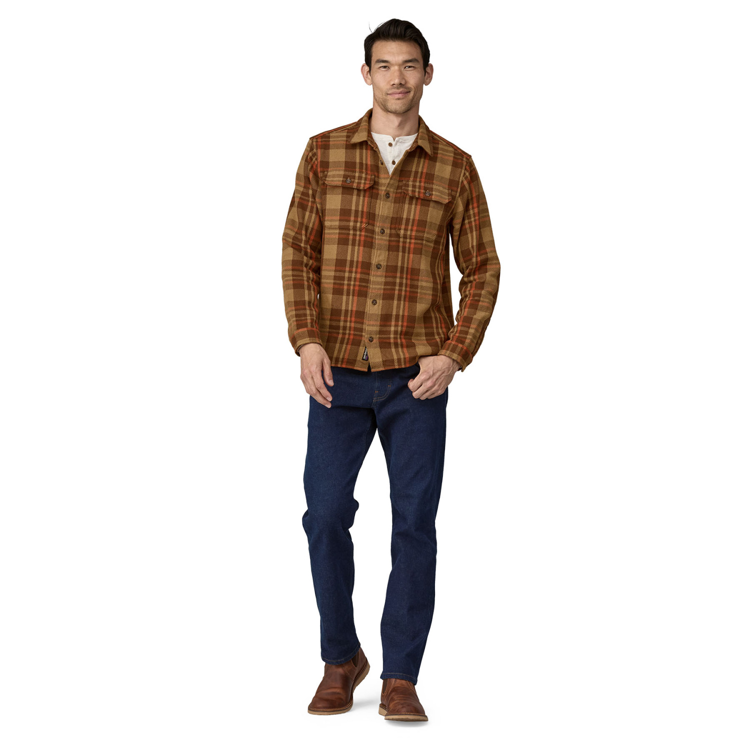 Patagonia M's Fjord Loft Shirt Forested: Nest Brown