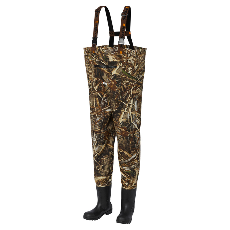 Prologic Max5 Taslan Chest Wader Bootfoot Cleated Camo Max5
