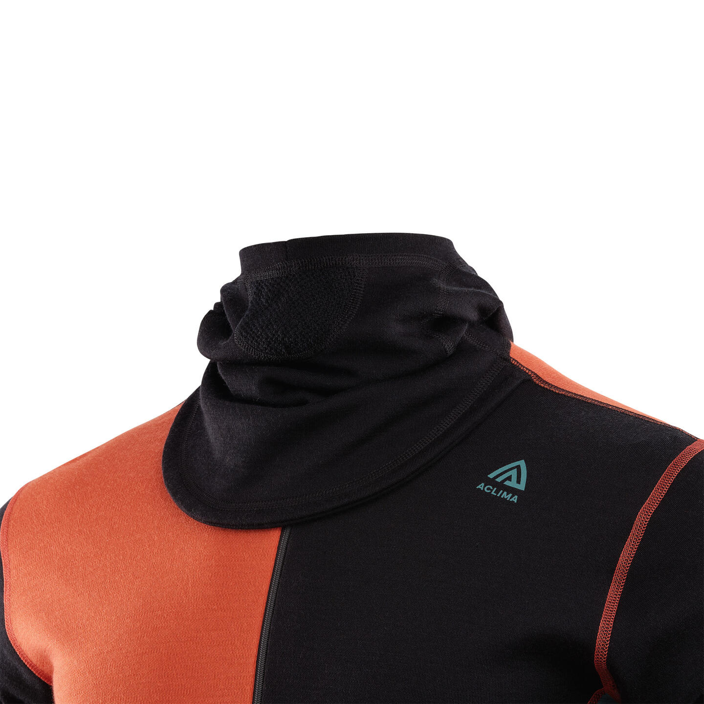 Aclima WarmWool Hoodsweater w/zip M's Jet Black/RC/NA