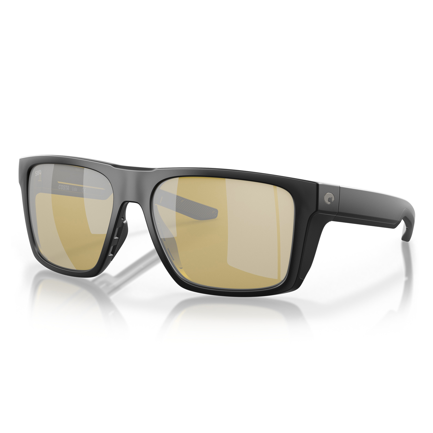 Costa Lido Matte Black Sunrise Silver Mir 580G | Sportfishtackle.com
