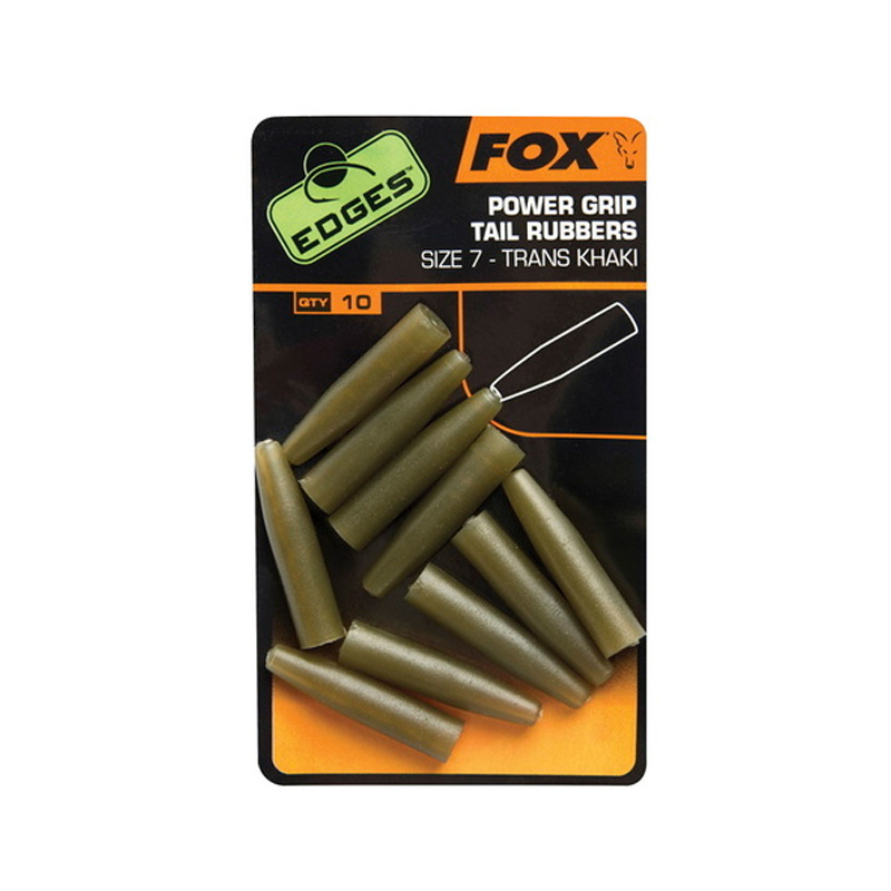 Fox Edges Surefit Tail Rubbers Size 7, 10pcs