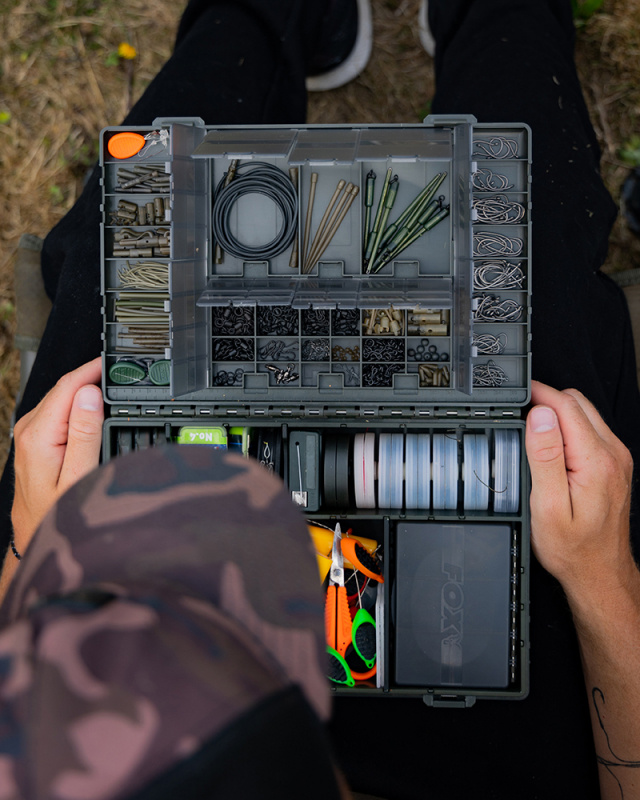 fox camo double sided tackle box System Carp With Inner Boxes. Excellent. Vintage Carp Fishing Tackle Quick Access Fox Tackleboxen