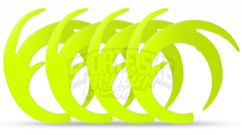 Dragon Tails XL 4-pack, Fluo Yellow