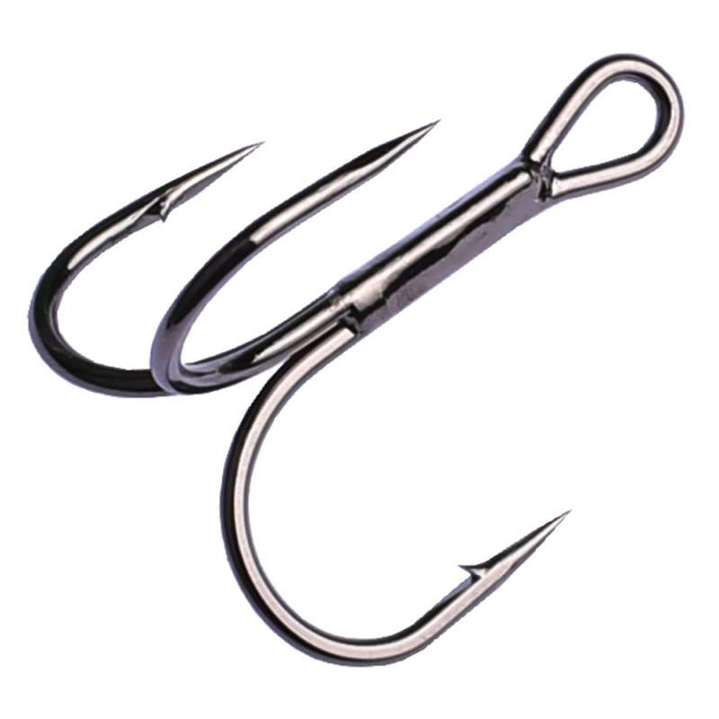3 hook fishing hook Dovesun Treble Hooks Outward-Angled Point 3X Strong Professional V Triple Fishing Hooks for Saltwater and Freshwater 50PCS Size #2 : Sports & Outdoors which is high hardness Treble Hook - 3X Strong