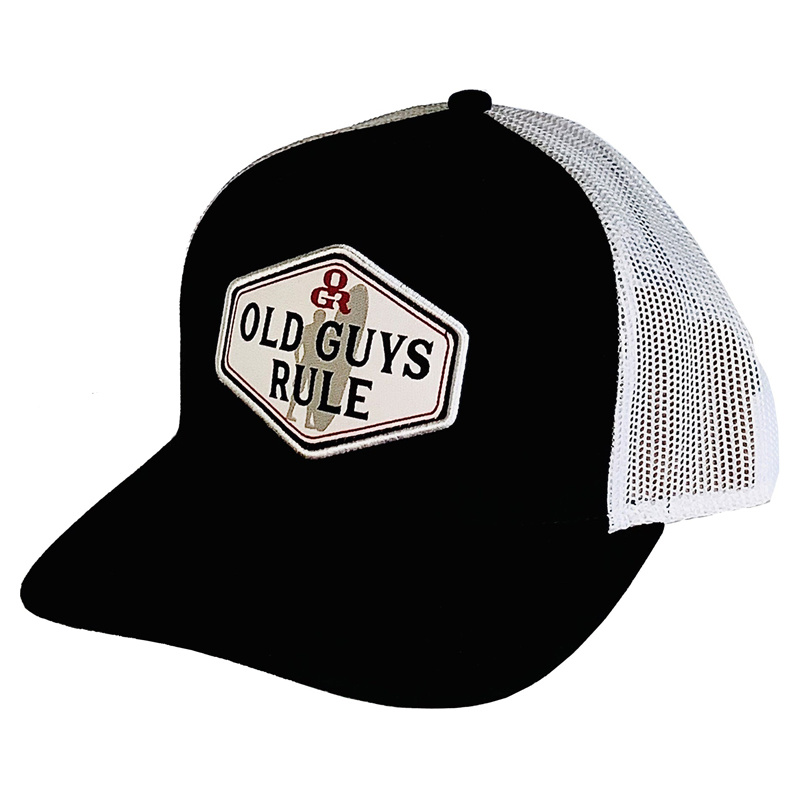 Old Guys Rule Hex Badge Black/White