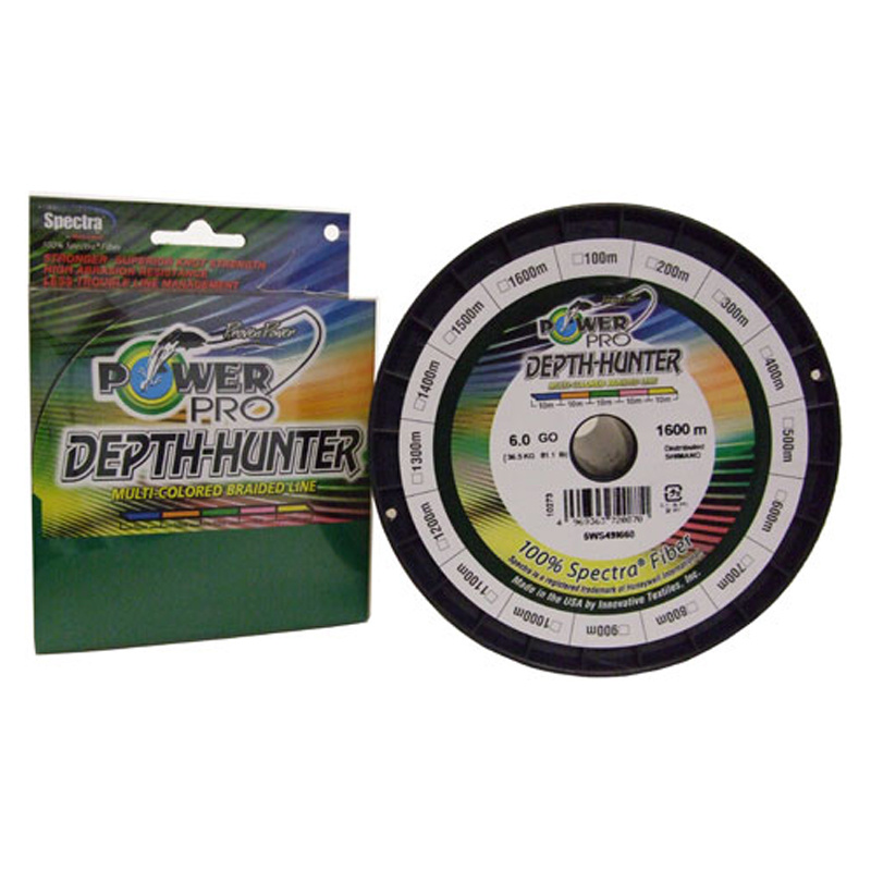 powerpro depth hunter multi colored braided fishing line Power Pro Power Pro Depth Hunter Offshore 130lb 1000yds 1000yd 130lb Step up your offshore fishing game with PowerPro s new Depth PowerPro Depth-Hunter Multi Color 300m