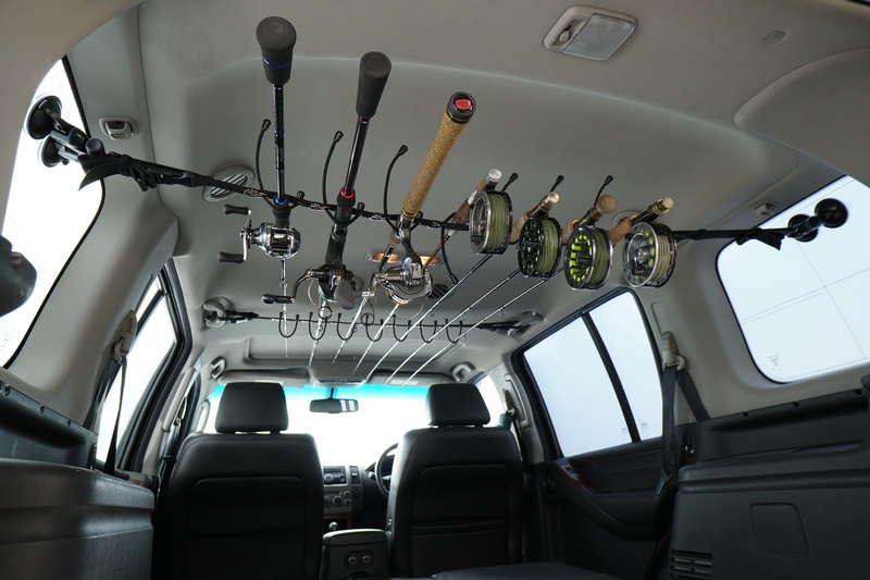 interior fishing rod holder Smith Creek Rack for Vehicle Interior, Heavy Duty Fly Rod with 3 Attachment Options: Suction Cups, Carabiners, Strap Buckles : Sports & Outdoors which will allow you to mount one rod Interior Orvis Rod Holder 4runner